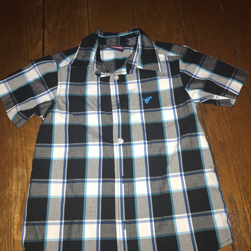 Wrangler short sleeve button up boys 4/5